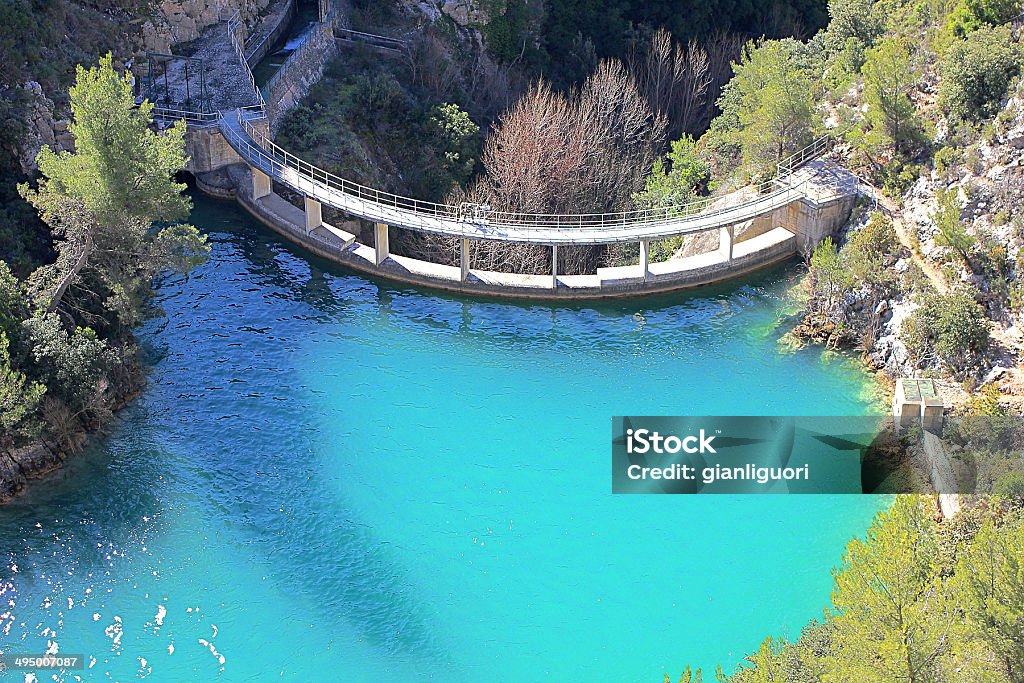 Dam wall in Bimont park, Provence, France Dam Stock Photo