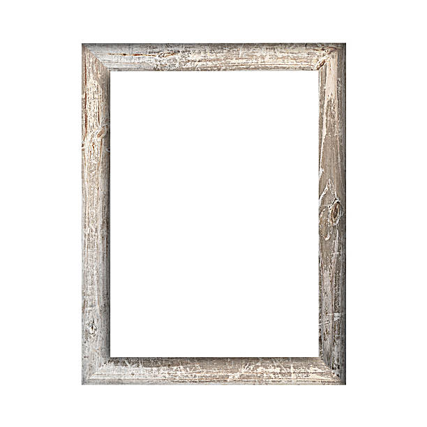 istock Old wooden picture frame isolated on white background 495007829
