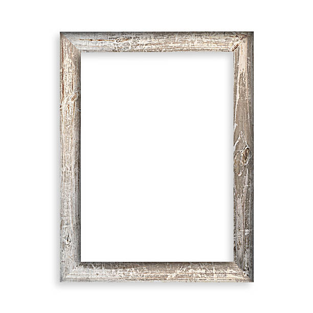 istock Old wooden picture frame isolated on white background 495008125