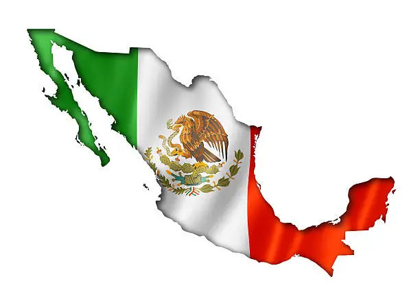 Photo of Mexican flag map