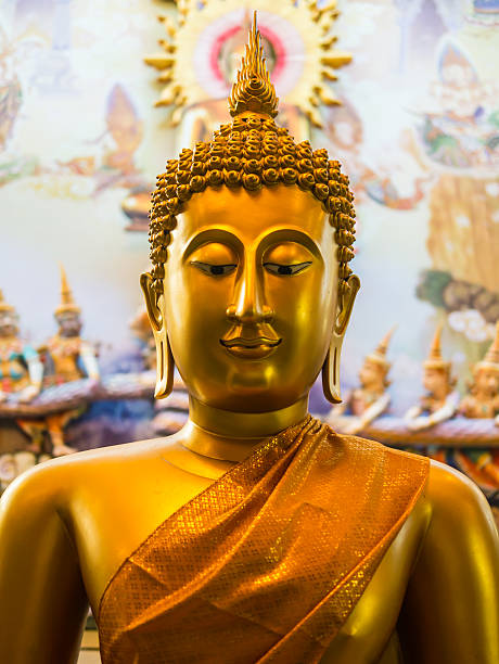 istock Buddha statues are a beautiful golden color 495008831