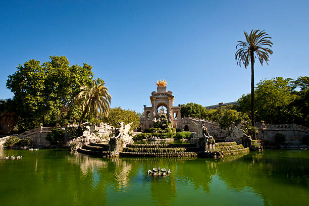 istock Ciutadella park waterfall fountain 495009011
