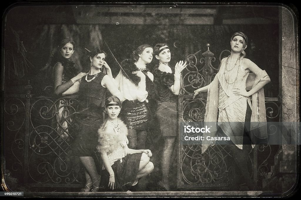 Vintage women Vintage style image with retro processing 1920-1929 Stock Photo
