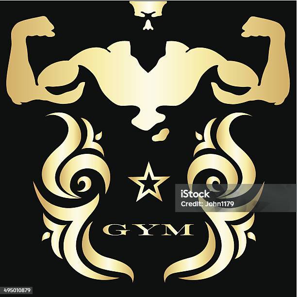 Gym And Fitness Symbol Stock Illustration - Download Image Now - Adult, Anaerobic Exercise, Athlete