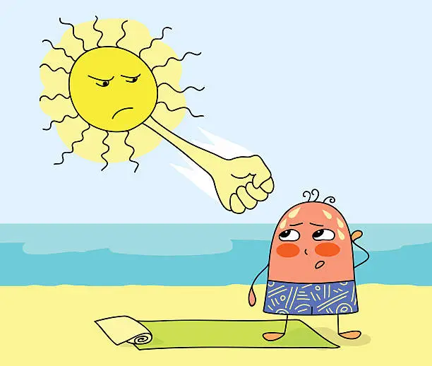 Vector illustration of Sunstroke