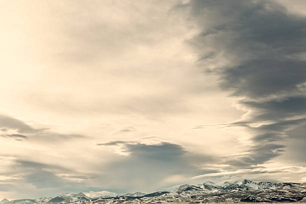 Heavy snow falling on Grouse Mountain and the Sangre de Cristo Range of Colorado