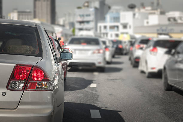 istock traffic jam with many cars on express way 495019204