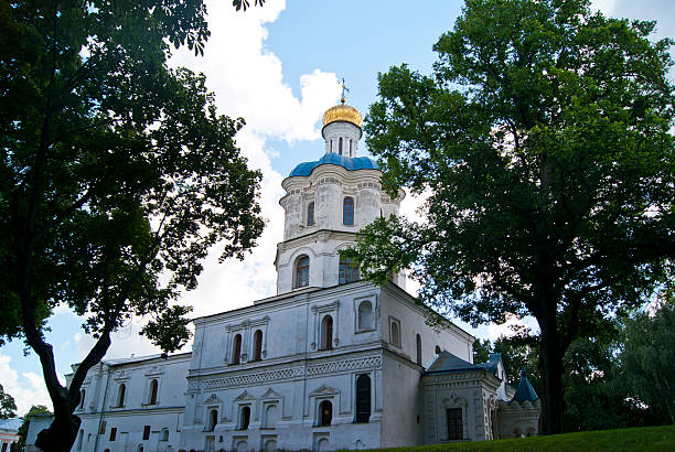 Side view of Collegium, Chernihiv, Ukraine, in cloudy weather