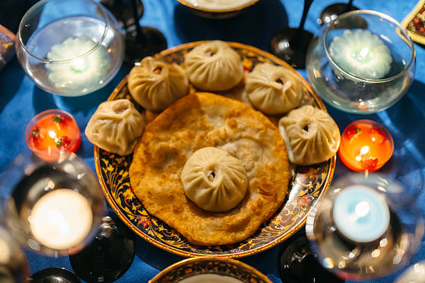 baozi dumplings . stock photo