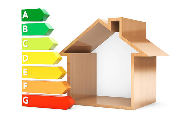 istock Energy Efficiency Rating Charts with House 495021342