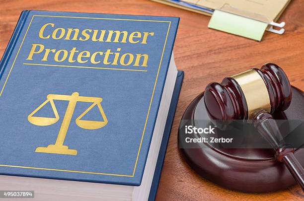 Law Book With A Gavel Consumer Protection Stock Photo - Download Image Now - Consumerism, Customer, Law