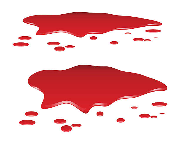 ilustraciones, imágenes clip art, dibujos animados e iconos de stock de charco de sangre, roja caída, blots, manchas, plash od sangre. - puddle