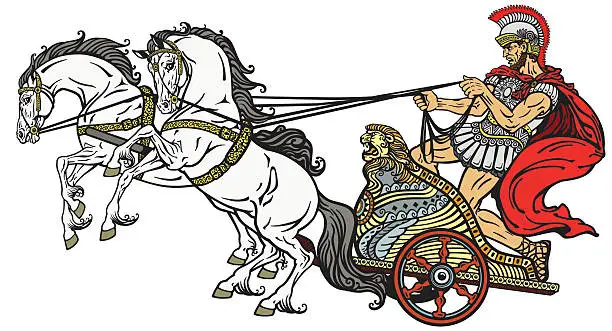 Vector illustration of roman chariot