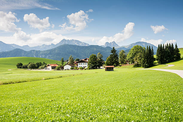 village im allgäu - weiler im allgau stock-fotos und bilder