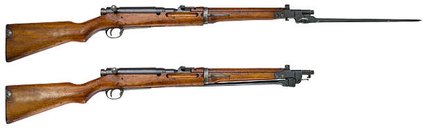 istock Rifle guns on a white background Russian weapons 495049194