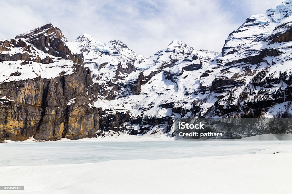 Oeschinensee, Kandersteg, Switzerland. 2015 Stock Photo