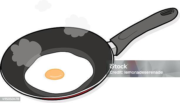 Cooking Fried Egg Stock Illustration - Download Image Now - Cartoon ...
