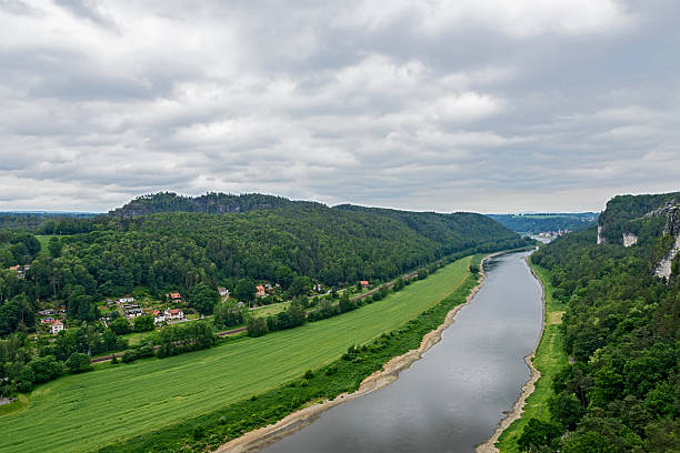 istock Top view to the Elbe. Saxon National park 495051056