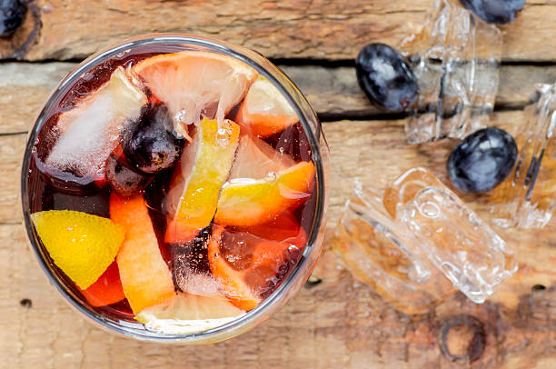 istock Sangria with ice, grapes and lemon 495052492