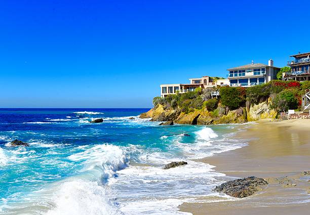 laguna beach - orange county california beach stock-fotos und bilder