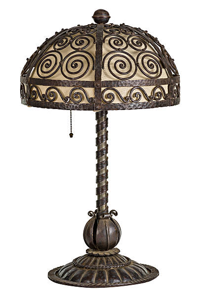 istock Handforged antique art nouveau table lamp 495054162
