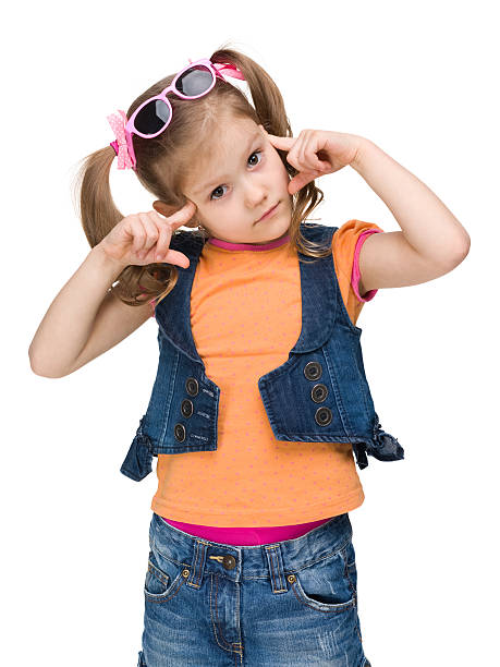 istock Clever little girl thinks 495054172