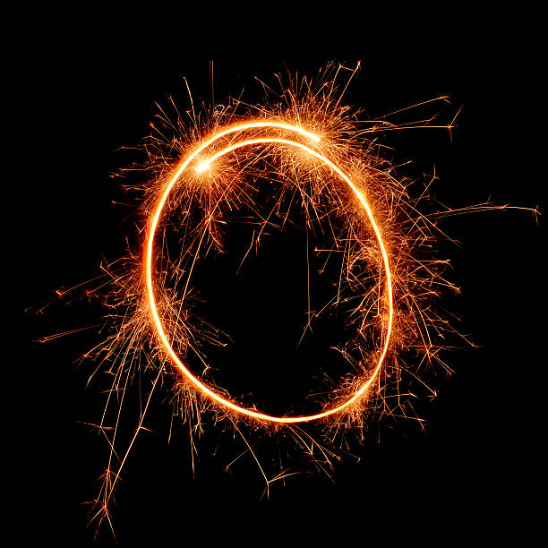 istock number from sparkler on black background 495054174