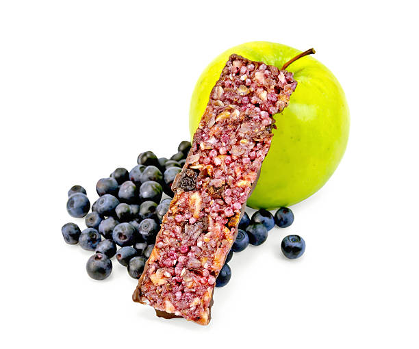 istock Granola bar with blueberries and apple 495054189