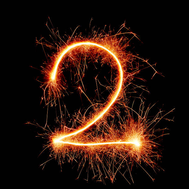 istock number from sparkler on black background 495054302