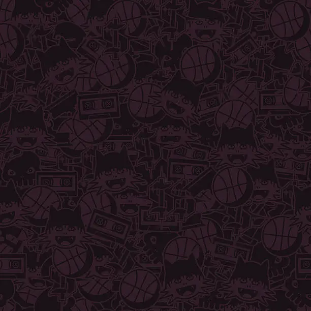 Vector illustration of Seamless pattern. Doodle background. Vector.