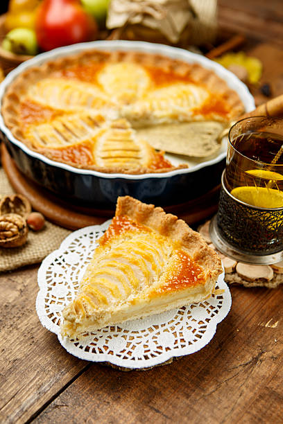 istock Beautiful fresh organic pear tart 495054996