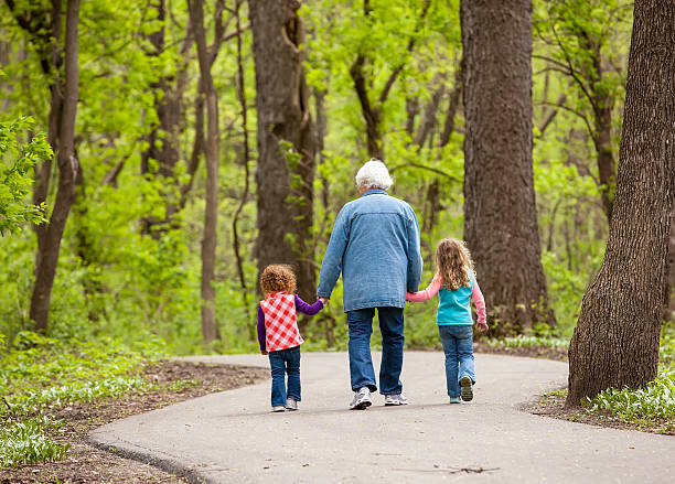 istock Girls & Grandma Walking at Park 495055945