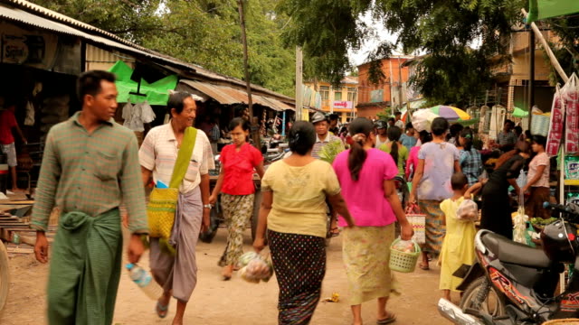 Traffic Local market in Bagan, Myanmar