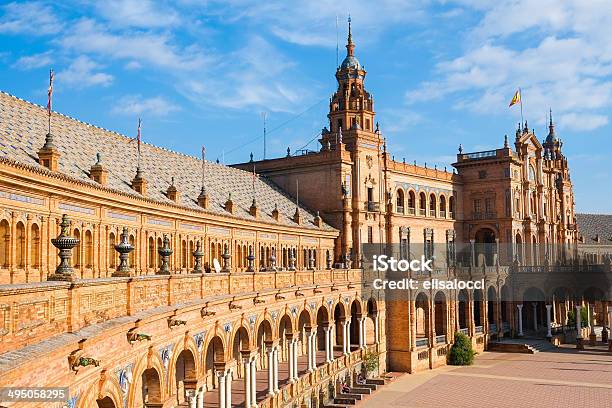 Foto de Plaza De España e mais fotos de stock de Andaluzia - Andaluzia, Arquitetura, Casa de Jardim ou Parque