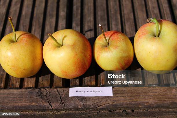 Honour Your Uniqueness Stock Photo - Download Image Now - Apple - Fruit, Circle, Concepts