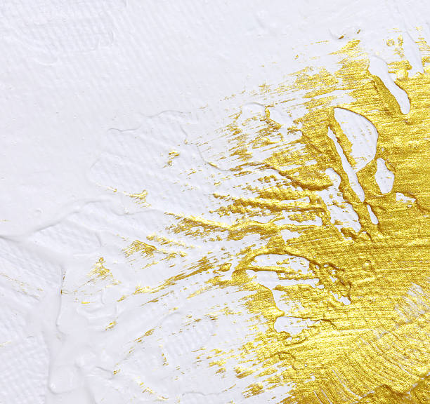 istock White and gold acrylic textured painting background 495060389