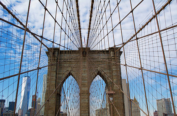 istock Brooklyn Bridge Wires with Manhattan View 495064476