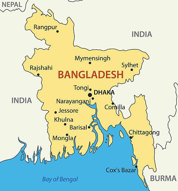 People's Republic of Bangladesh - vector map People's Republic of Bangladesh - vector map bangladesh stock illustrations