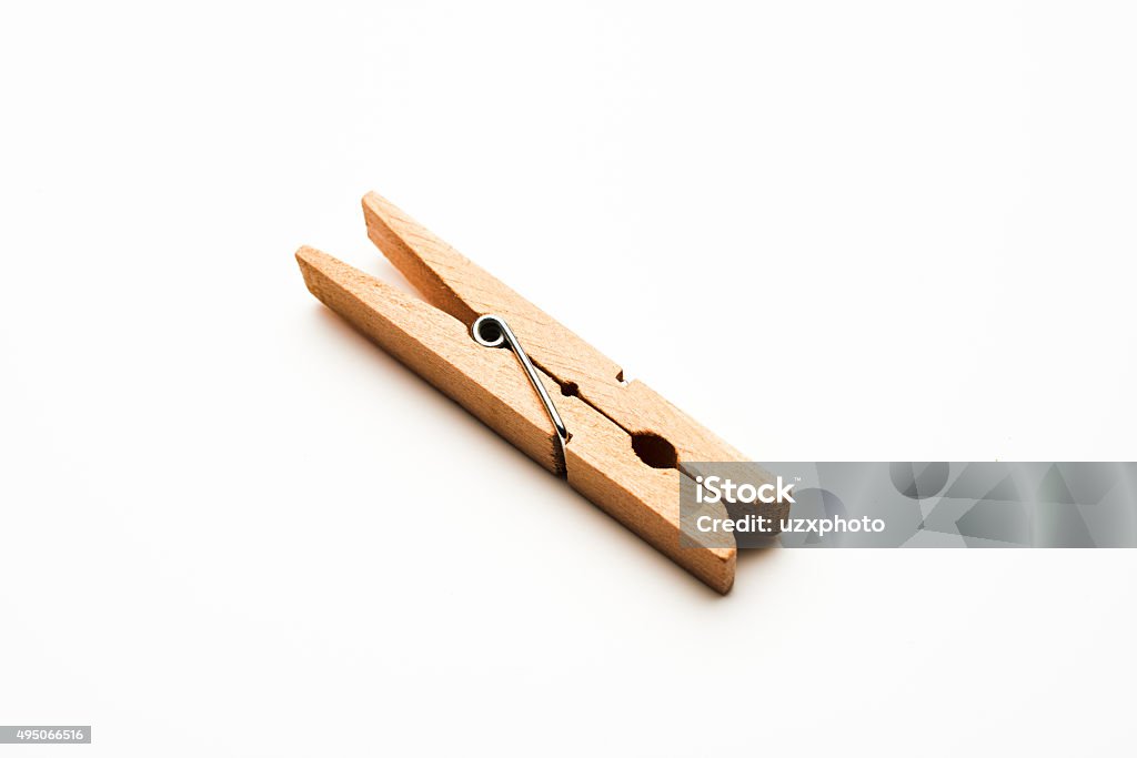 cloth peg clothe peg on white 2015 Stock Photo