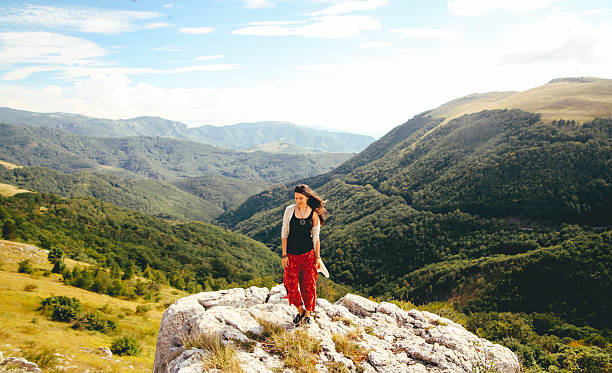 istock Freedom on top of the mountain range 495067564