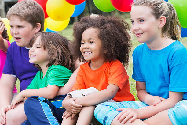 istock Multiracial group of children in summer camp 495068190