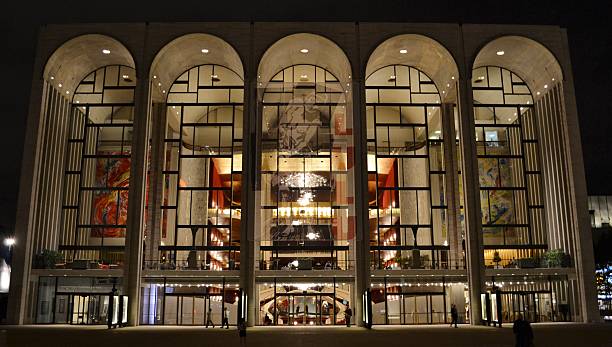 Metropolitan Opera House (Lincoln Center) at Night stock photo