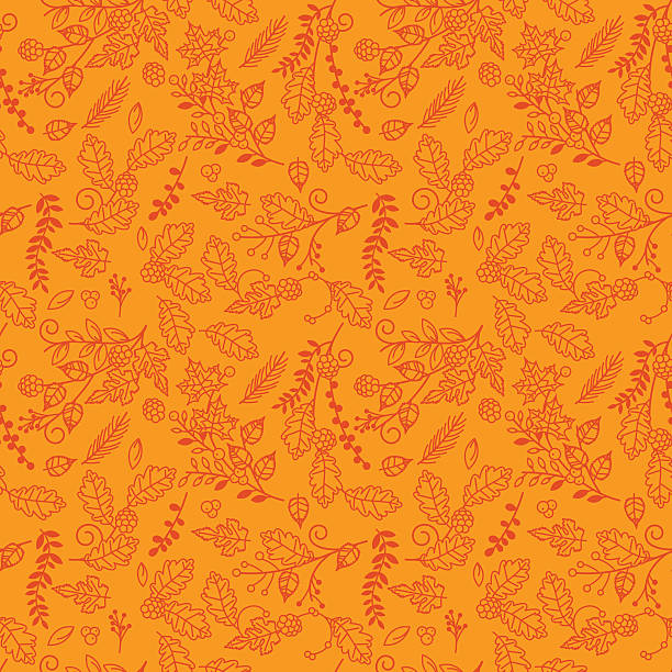 herbst, herbst oder thanksgiving vektor-blumenmuster - fall background stock-grafiken, -clipart, -cartoons und -symbole