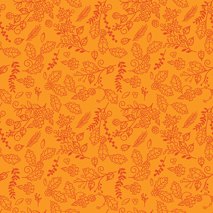 istock Fall, Autumn or Thanksgiving Vector Flower Pattern 495069344
