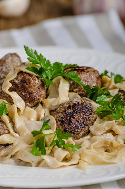 istock Homemade tagliatelle with meat balls 495071506