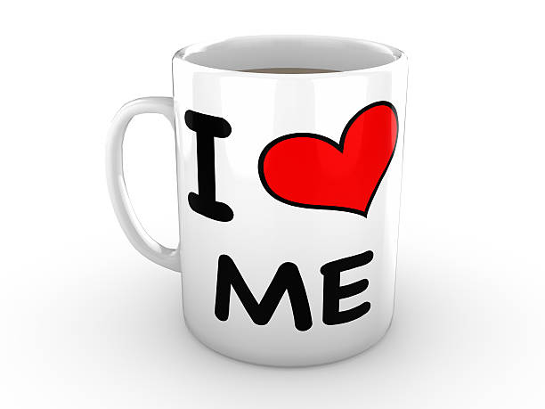 istock I love Me - Red Heart on a White Mug 495079536