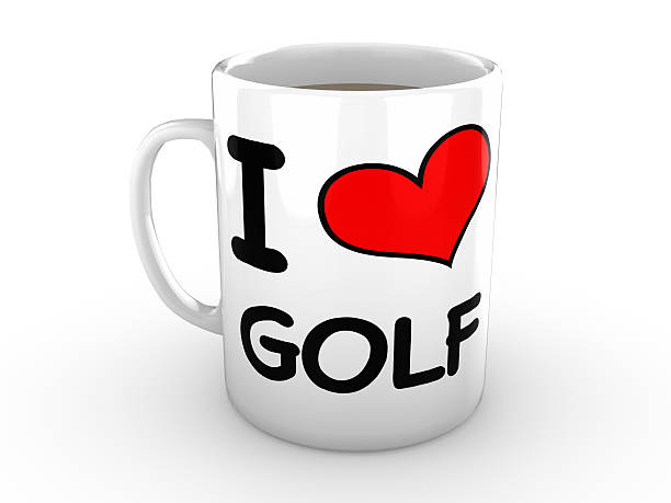 istock I love Golf - Red Heart on a White Mug 495079624