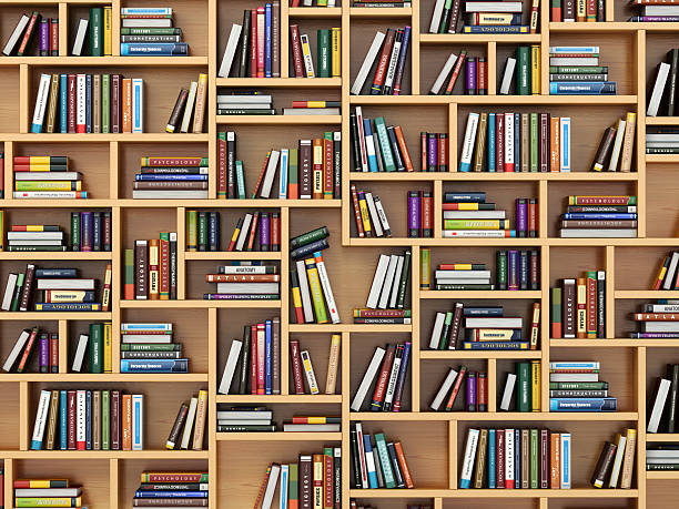 istock Education concept. Books and textbooks on the bookshelf. 495081288