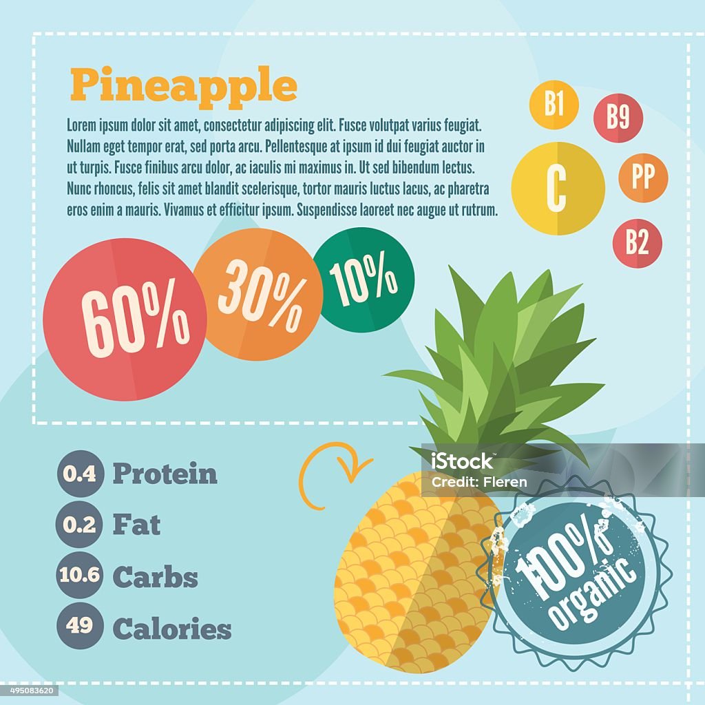 Ilustración de Infografías De Piña y más Vectores Libres de Derechos de ...