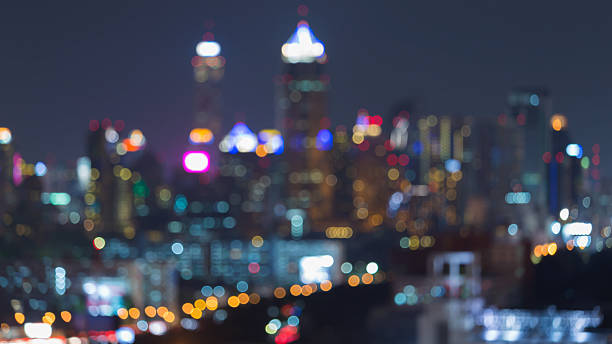 istock Night view of blurred city lights 495092168